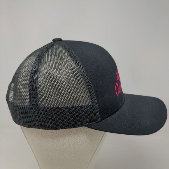 Pacific Headwear Men's Snapback Mesh Back Hat Black Embroidered ADU Outing Logo - Picture 4 of 8